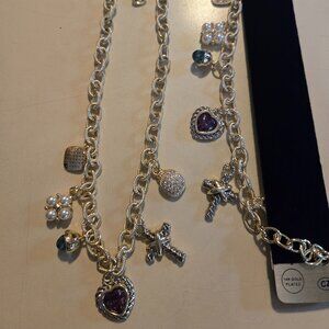 Higher quality costume jewelry charm necklace & matching bracelet